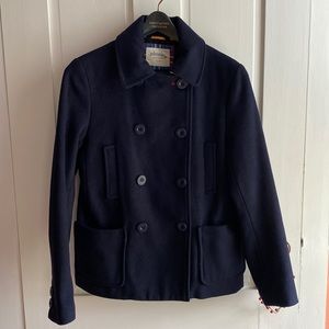 BODEN-JOHNNIE B Girls navy 55% wool pea coat size 13-14yr EUC